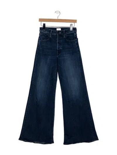 Pre-owned Mother High-rise Flared Jeans In Blue