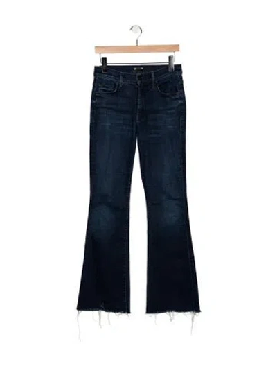 Pre-owned Mother High-rise Flared Jeans In Blue