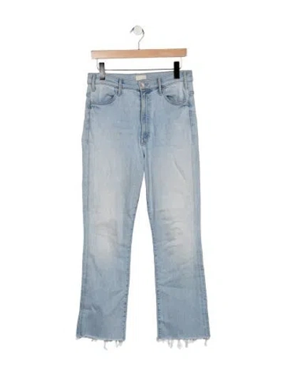 Pre-owned Mother High-rise Flared Jeans In Blue