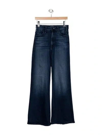 Pre-owned Mother High-rise Flared Jeans In Blue