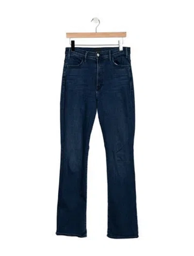 Pre-owned Mother High-rise Flared Jeans In Blue