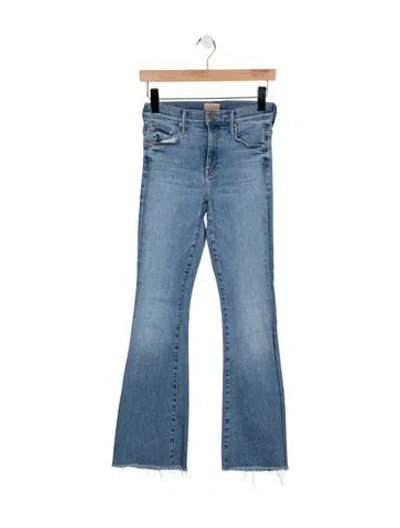 Pre-owned Mother High-rise Flared Jeans In Blue
