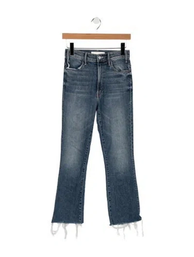Pre-owned Mother High-rise Flared Jeans In Blue