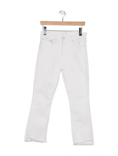 Pre-owned Mother High-rise Flared Jeans In Blue
