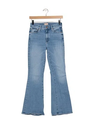 Pre-owned Mother High-rise Flared Jeans In Blue
