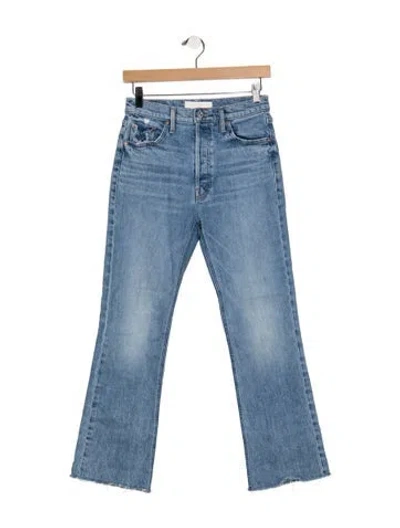 Pre-owned Mother High-rise Flared Jeans In Blue