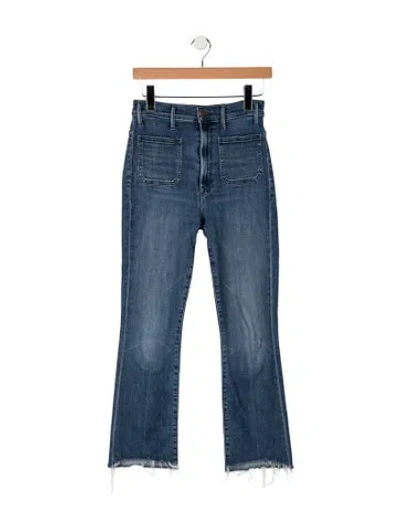 Pre-owned Mother High-rise Flared Jeans In Blue