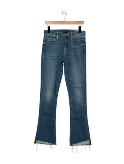 Pre-owned Mother High-rise Flared Jeans In Blue