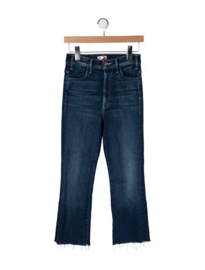 Pre-owned Mother High-rise Flared Jeans In Blue