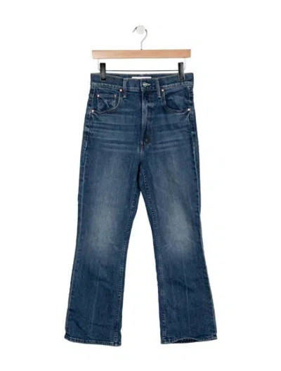 Pre-owned Mother High-rise Flared Jeans In Blue