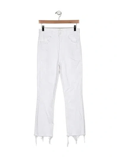 Pre-owned Mother High-rise Flared Jeans In Blue