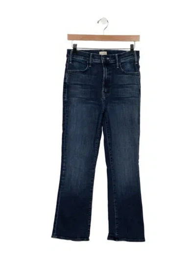Pre-owned Mother High-rise Flared Jeans In Blue