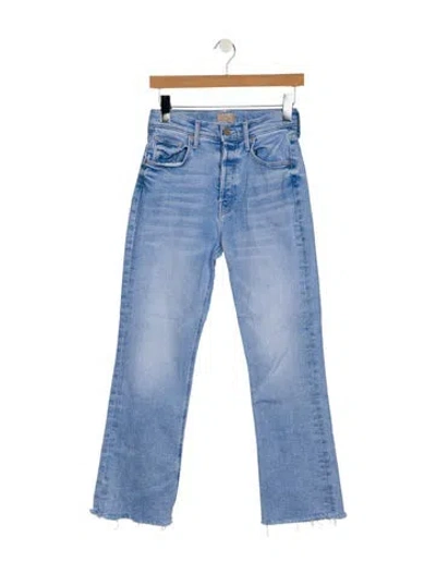 Pre-owned Mother High-rise Flared Jeans In Blue