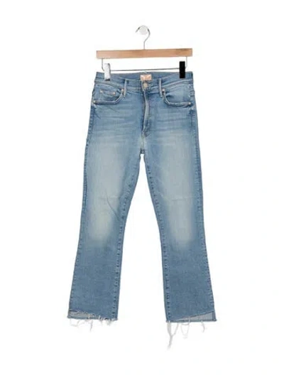 Pre-owned Mother High-rise Flared Jeans In Blue