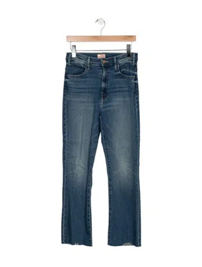 Pre-owned Mother High-rise Flared Jeans In Blue