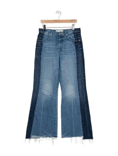 Pre-owned Mother High-rise Flared Jeans In Blue