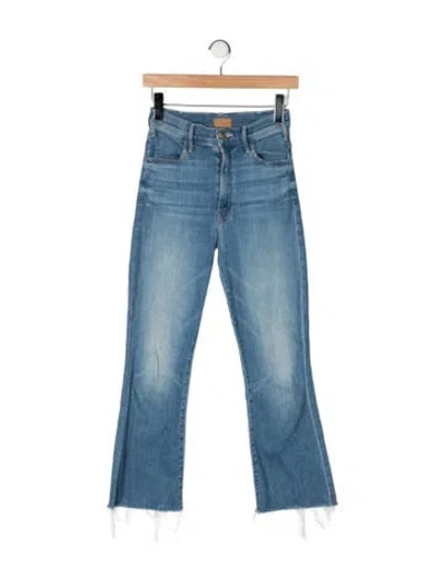 Pre-owned Mother High-rise Flared Jeans In Blue