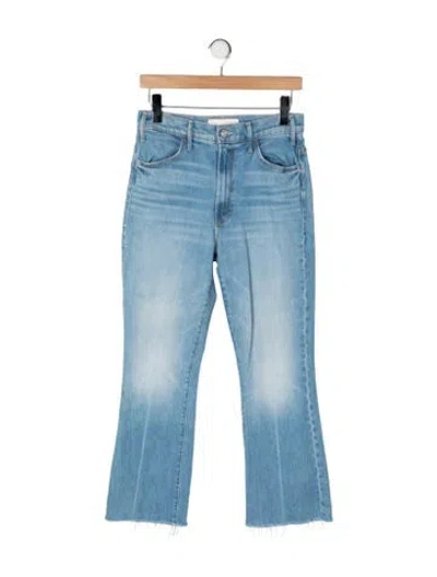 Pre-owned Mother High-rise Flared Jeans In Blue