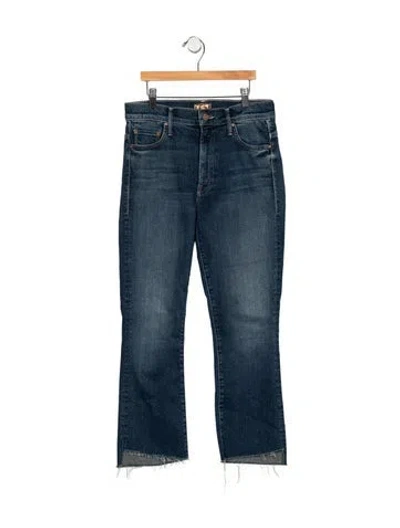 Pre-owned Mother High-rise Flared Jeans In Blue