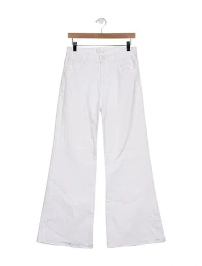 Pre-owned Mother High-rise Flared Jeans In Blue