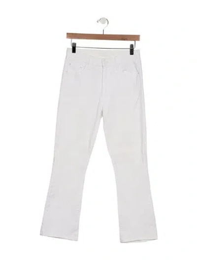 Pre-owned Mother High-rise Flared Jeans In Blue