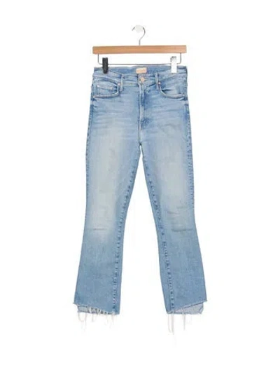 Pre-owned Mother High-rise Flared Jeans In Blue