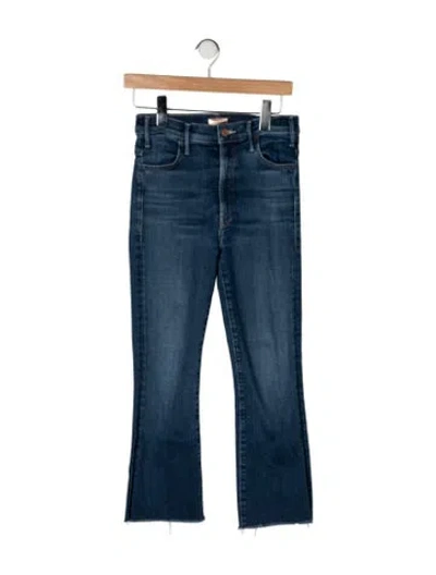 Pre-owned Mother High-rise Flared Jeans In Blue