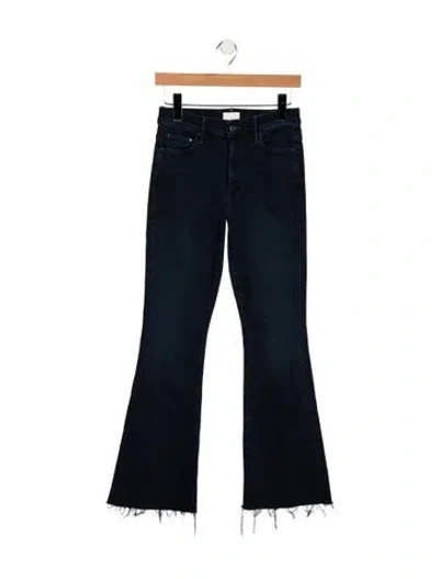 Pre-owned Mother High-rise Flared Jeans In Blue