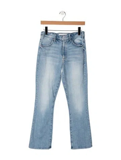 Pre-owned Mother High-rise Flared Jeans In Blue