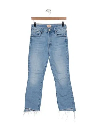 Pre-owned Mother High-rise Flared Jeans In Blue