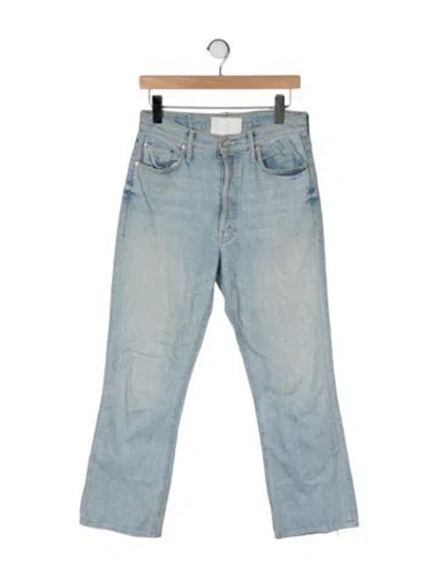 Pre-owned Mother High-rise Flared Jeans In Blue