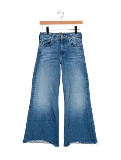 Pre-owned Mother High-rise Flared Jeans In Blue