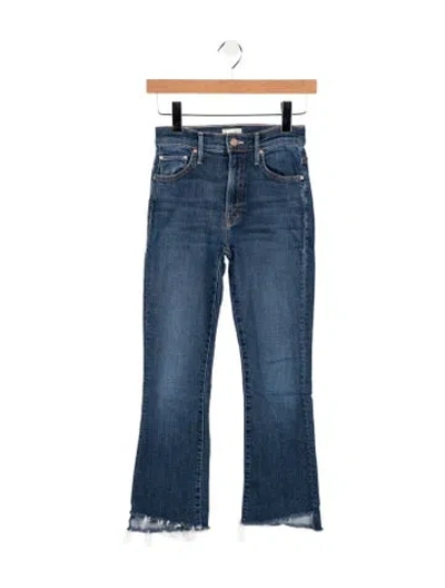 Pre-owned Mother High-rise Flared Jeans In Blue