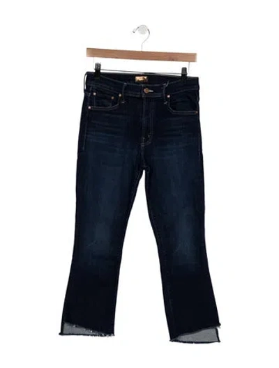 Pre-owned Mother High-rise Flared Jeans In Blue