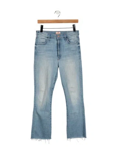 Pre-owned Mother High-rise Flared Jeans In Blue