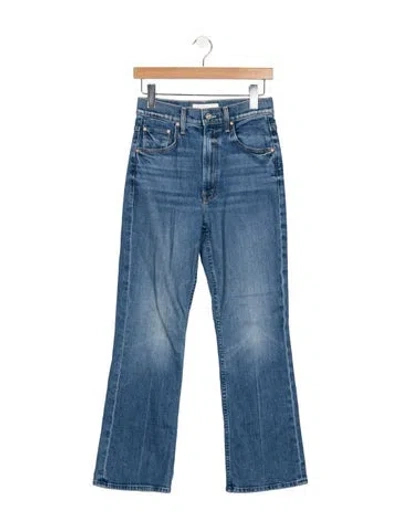Pre-owned Mother High-rise Flared Jeans In Blue