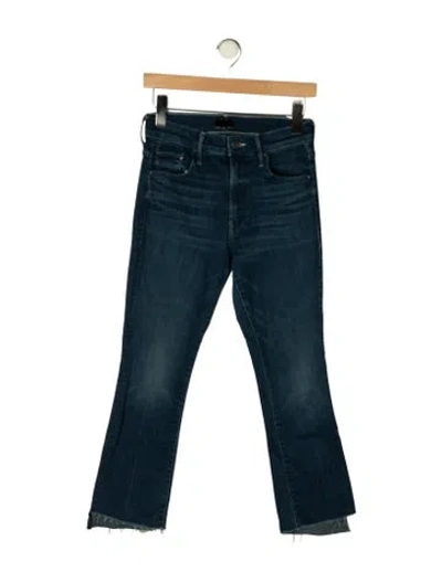Pre-owned Mother High-rise Flared Jeans In Blue