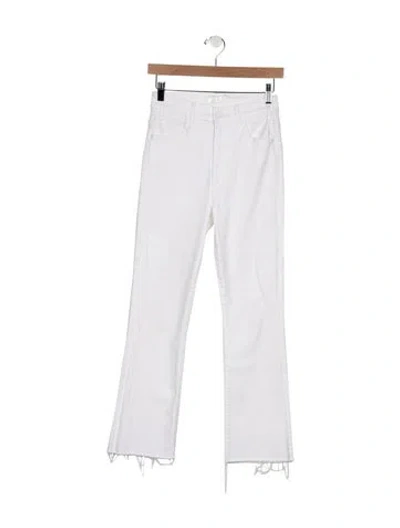 Pre-owned Mother High-rise Flared Jeans In Blue