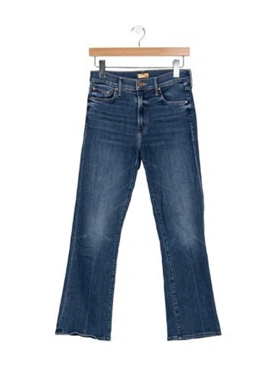 Pre-owned Mother High-rise Flared Jeans In Blue