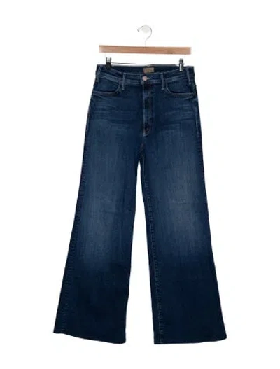 Pre-owned Mother High-rise Flared Jeans In Blue