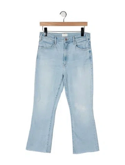 Pre-owned Mother High-rise Flared Jeans In Blue