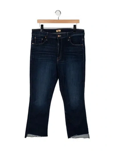 Pre-owned Mother High-rise Flared Jeans In Blue
