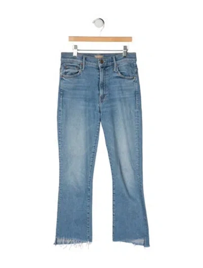 Pre-owned Mother High-rise Flared Jeans In Blue