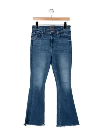Pre-owned Mother High-rise Flared Jeans In Blue