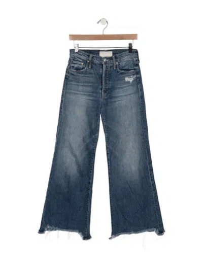 Pre-owned Mother High-rise Flared Jeans In Blue