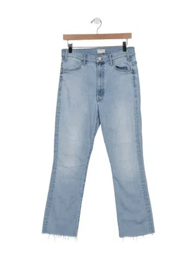 Pre-owned Mother High-rise Flared Jeans In Blue