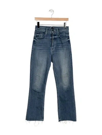 Pre-owned Mother High-rise Flared Jeans In Blue
