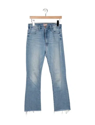 Pre-owned Mother High-rise Flared Jeans In Blue