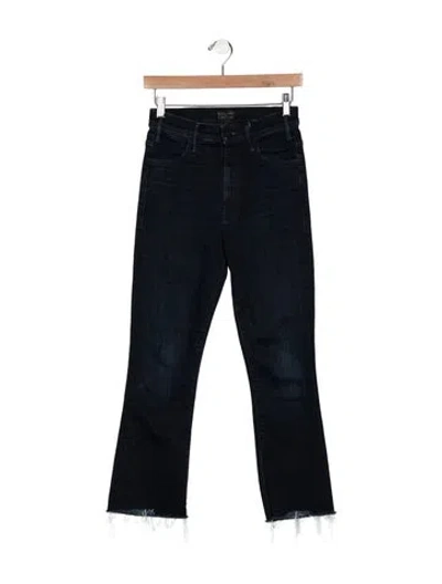 Pre-owned Mother High-rise Flared Jeans In Blue