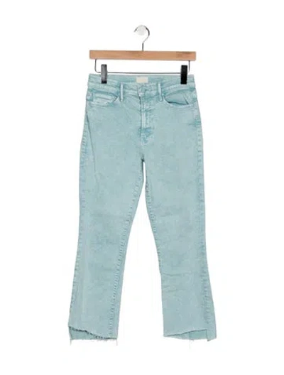 Pre-owned Mother High-rise Flared Jeans In Blue